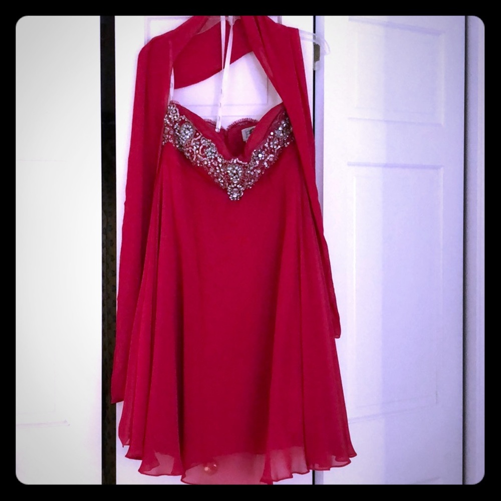 Beyond by Jovani Strapless Cocktail Dress